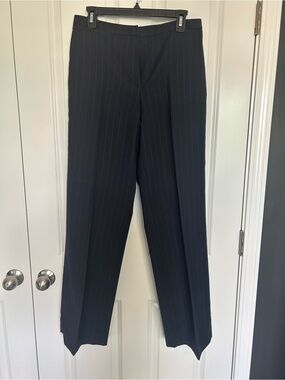 Moda International Black Pinstripe Trousers